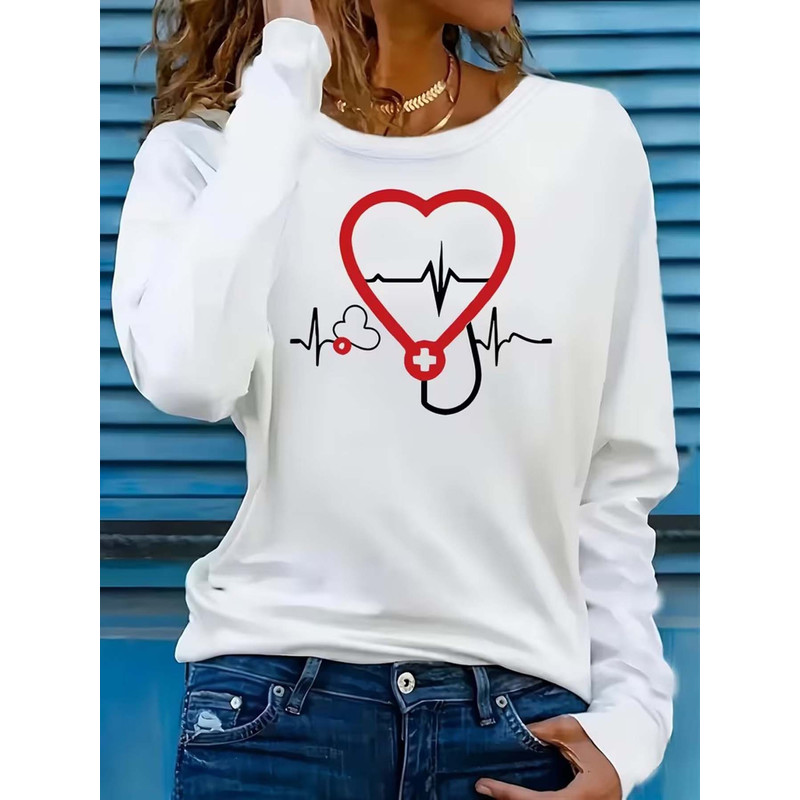 Camiseta de manga comprida com - Stethoscope avaliação e preço